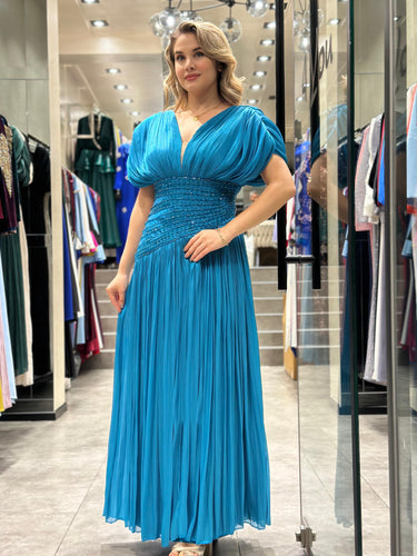 V-Neck Beaded Dress